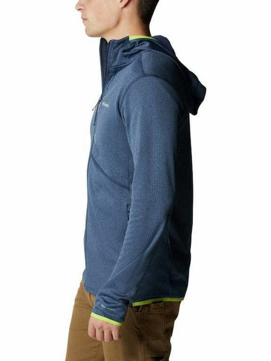 Columbia Men's Sweatshirt Jacket with Hood and Pockets Navy Blue