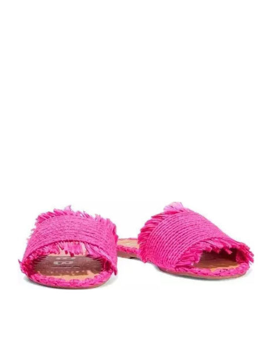 Yucatan Leather Women's Flat Sandals Fuchsia