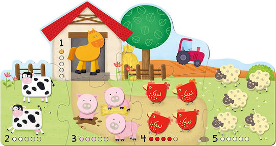 Puzzle pentru Copii cu Îmbinări Farm pentru 2+ ani+ Ani 6buc Galt Toys