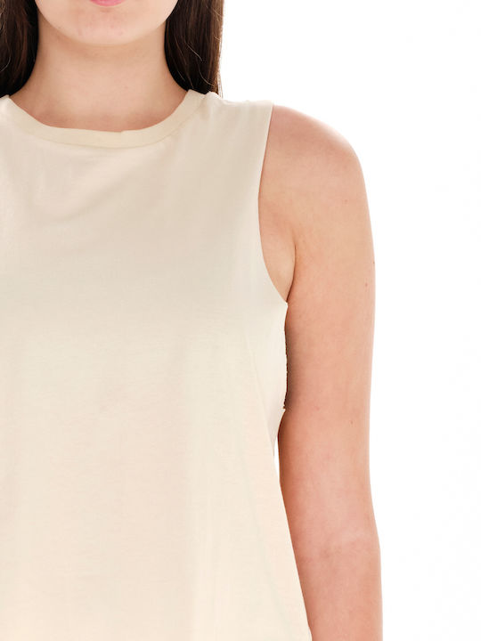 Women's Athletic Blouse Sleeveless Beige