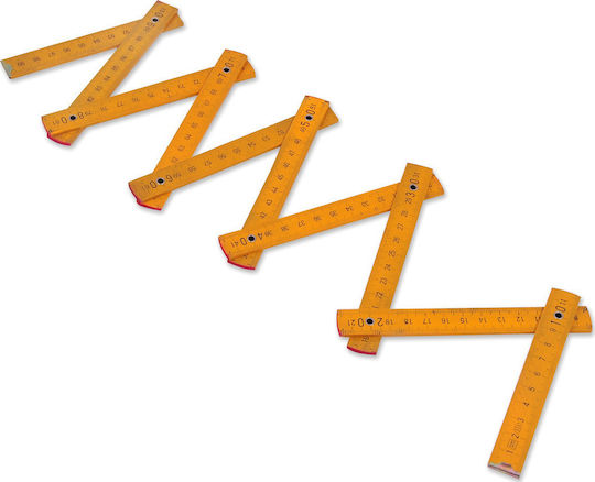Exas Paper 16923980354809 Wooden Folding Ruler 1m