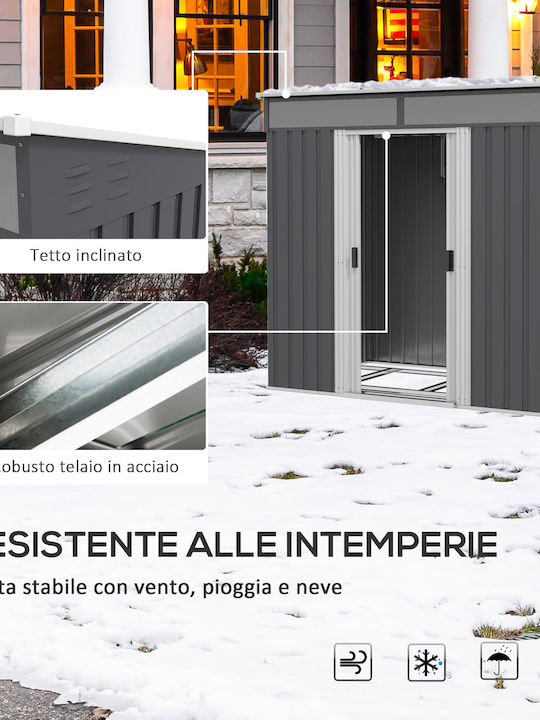 Metallic Garden Shed Galvanized L1.95xW1.22xH1.815m