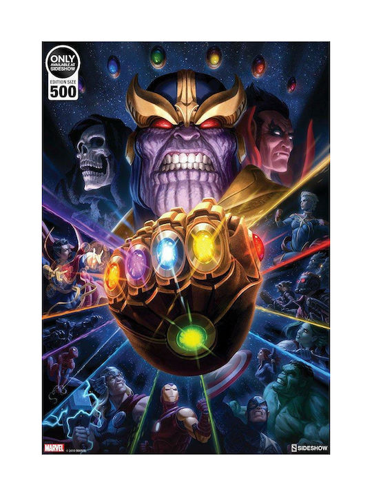 Sideshow Collectibles Poster Marvel Thanos & Infinity Gauntlet 61x46cm