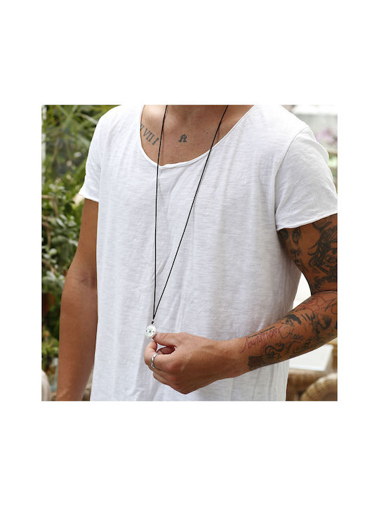 MEN'S NECKLACE WITH CORD ANDRIY BY MF BLACK HIM 30K