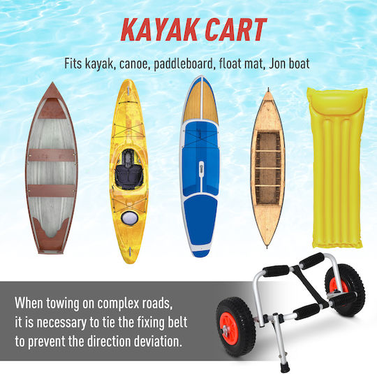 HomCom A32-010 Τρέιλερ Μεταφοράς για Κανό & Kayak