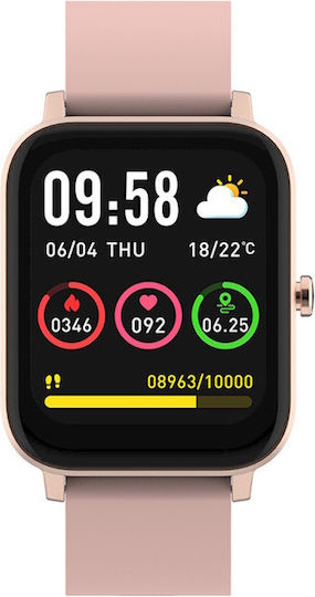 Forever Forevigo 3 SW-320 Smartwatch με Παλμογράφο (Ροζ)