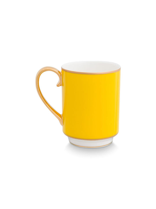 PiP Studio Chique Tasse aus Porzellan Gelb 350ml 1Stück