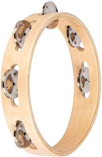 Nino Percussion Brown Wooden Hand Tambourine