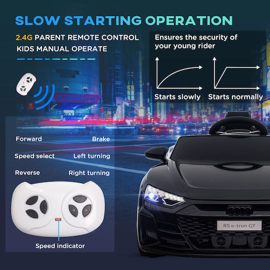 Audi Kinderfahrzeug mit Fernbedienung Lizenziert Schwarzes für 5+ Jahre
