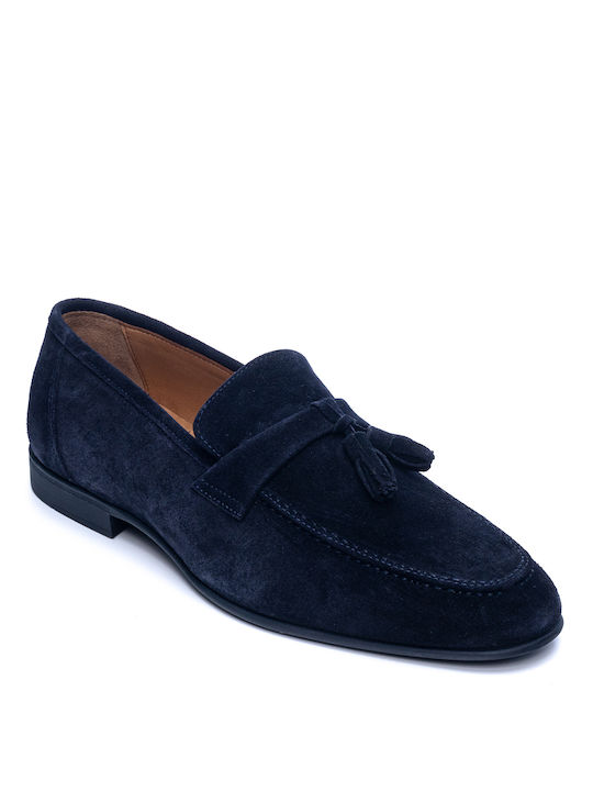 Philippe Lang Men's Suede Moccasins Blue