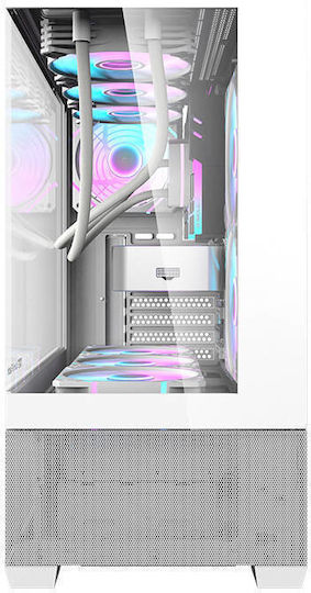 Darkflash DS900 AIR + ARGB Fans Gaming Midi Tower Computer Case with Side Window White