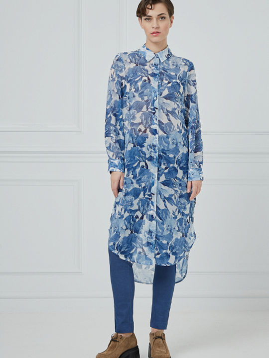 Women's Long Sleeve Shirt Blue