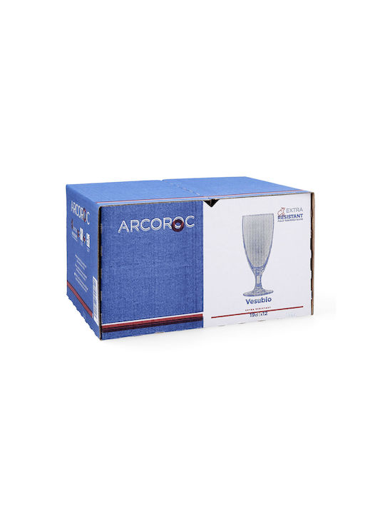 Arcoroc Vesubio Set de Pahare pentru Vin Roșu din Sticlă Fără Colțuri 190ml 12buc