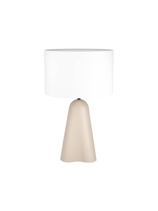 Eglo Ceramic Table Lamp for Socket E27 with Beige Shade and Base
