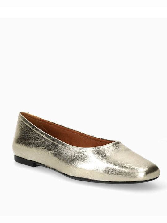 Vagabond Pointy Ballerinas Gold