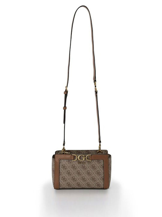 Guess Dagan Din piele Geantă de damă Crossbody Maro