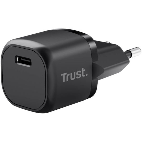 Trust Charger Without Cable with USB-C Port 20W Power Delivery Blacks (Maxo)