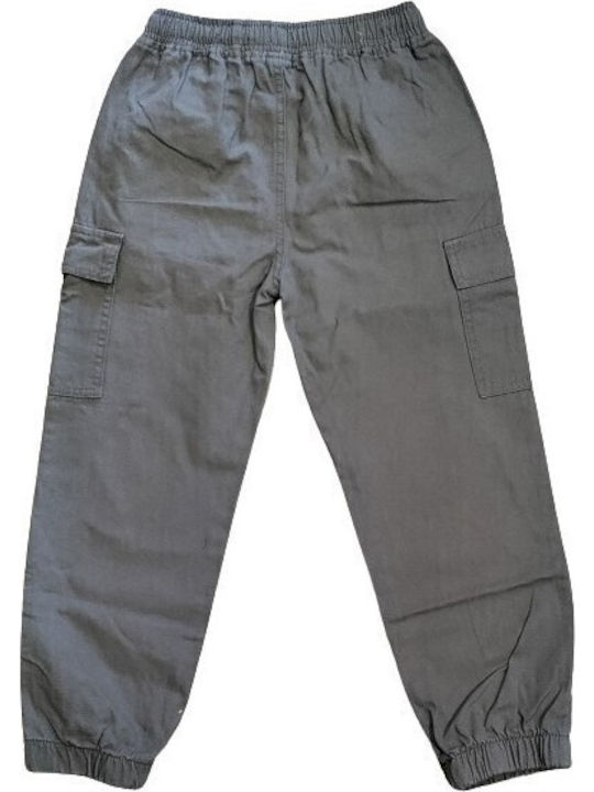 Kids' Cargo Fabric Pants dark gray