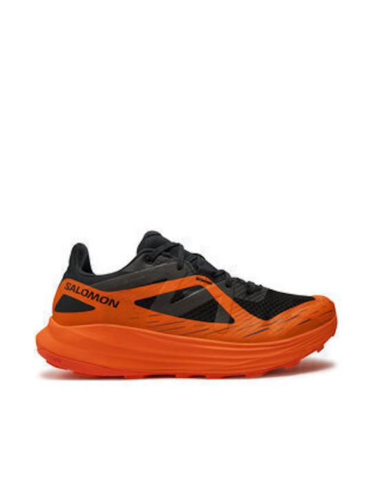 Ultra Flow Herren Sportschuhe Trail Running Wasserdicht mit Gore-Tex-Membran Black / Dragon Fire / Cherry Tomato