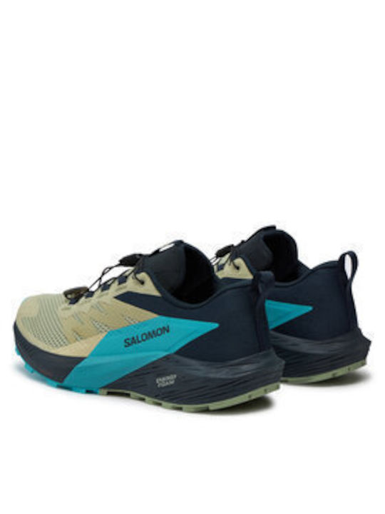 Sense Ride 5 Sport Shoes Trail Running Alfalfa / Carbon / Peacock Blue