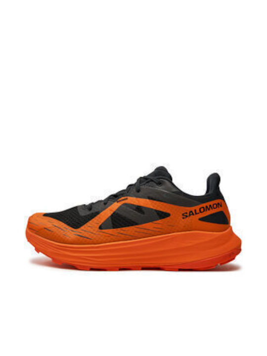 Ultra Flow Herren Sportschuhe Trail Running Wasserdicht mit Gore-Tex-Membran Black / Dragon Fire / Cherry Tomato