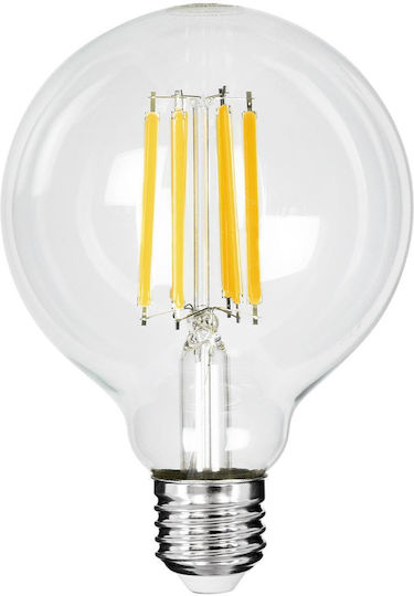 GloboStar LED крушка 7W 138mm за фасунга E27 и форма G95 Топло бяло 1470лм