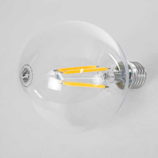 GloboStar LED крушка 4W 160mm за фасунга E27 и форма G95 Топло бяло 840лм Димируем