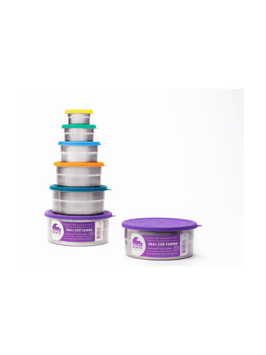 Ecolunchbox Seal Cup Jumbo Δοχείο Φαγητού Inox Μωβ 1.42lt