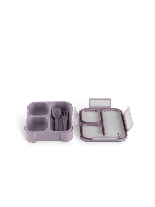 Citron Cutie pentru Mâncare Plastic Violet Potrivit pentru Cuptor cu Microunde 1buc