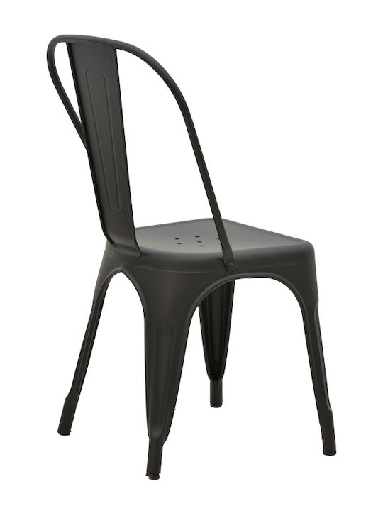 Outdoor Chair Metallic Utopia Black Checkmate 44x44x85cm