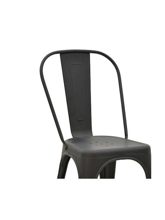 Outdoor Chair Metallic Utopia Black Checkmate 44x44x85cm