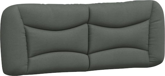 vidaXL Bed Headboard made of Fabric Dark Gray 140x15x48cm