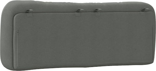 vidaXL LED Headboard Cushion Fabric Dark Grey 120x48cm