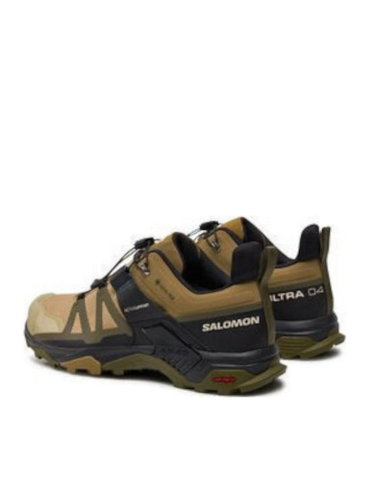 Salomon X Ultra 4 Gore-Tex Men's Waterproof Hiking Shoes With Gore-Tex Membrane Green