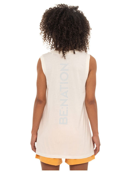 Be:Nation Γυναικεία Μπλούζα Βαμβακερή Αμάνικη Μπεζ