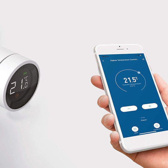BigBuy Electronic Thermostatic Radiator Valve with Wi-Fi for Radiator Body 1pcs