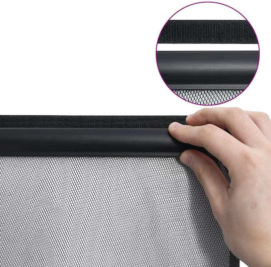 vidaXL Κουρτίνα Πόρτας από Ύφασμα Μαύρη 100x220cm 148710