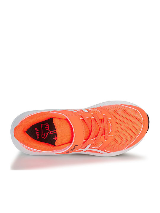 Jolt 4 PS Kids Sports Shoes Running with Hoop & Loop Closure Sunrise Red / White