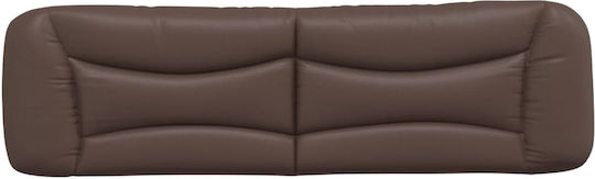 vidaXL Brown Faux Leather Headboard Cushion 190x48cm