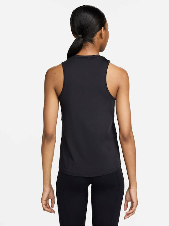 Nike One Classic Damen Sportliches Crop Top Ärmellos Schwarz