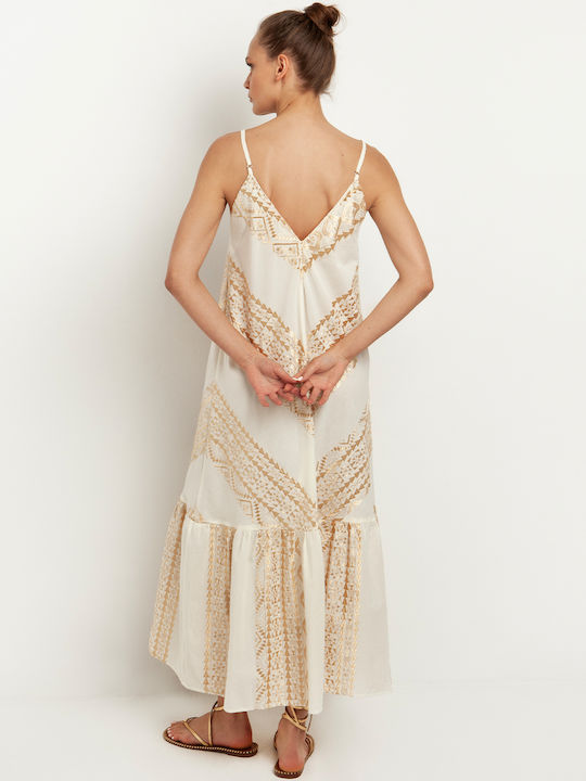 Greek Archaic Kori Maxi Rochie Natural-gold (natural-gold)