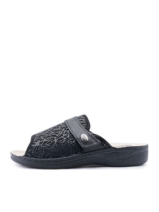 Damen-Flip-Flops - Hausschuhe In Schwarz
