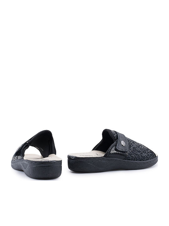 Damen-Flip-Flops - Hausschuhe In Schwarz