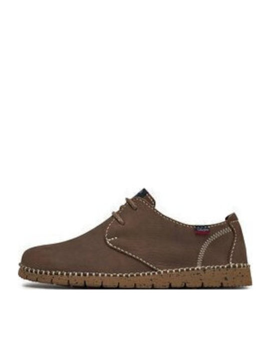 Men's Leather Casual Shoes Beige