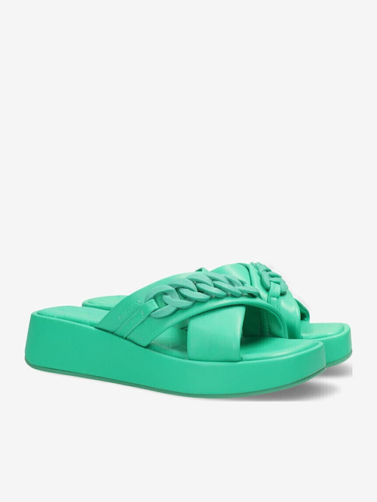 Lexi Γυναικεία Σανδάλια Flatforms Πράσινα