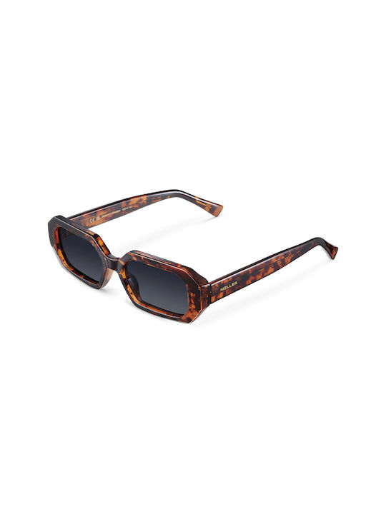 Meller Women's Sunglasses with Brown Tartaruga Plastic Frame and Black Lens ES-TIGCAR
