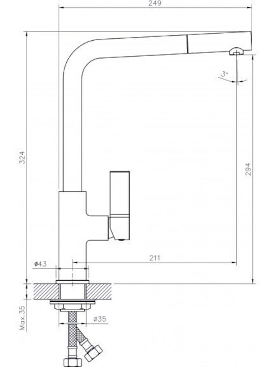 Inter Ceramic Icf Πάγκου με Αποσπώμενο Ντουζ Μπεζ Inter Ceramic Icf Πάγκου με Αποσπώμενο Ντουζ Μπεζ