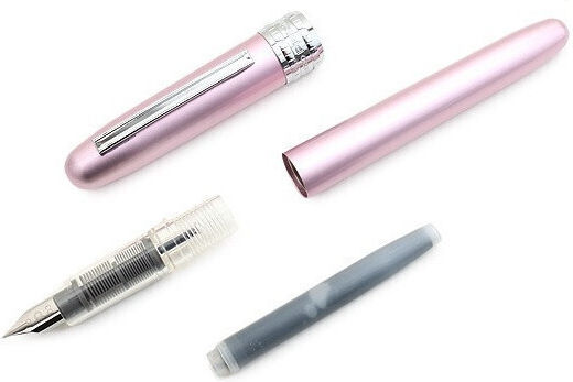 Platinum Platinum Fein Rosa Füllfederhalter aus Aluminium mit Rosa Tintenfarbe