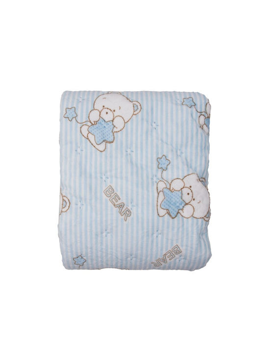 Kamtex Baby Κουβερτοπάπλωμα Κούνιας Γαλάζιο 100x120cm