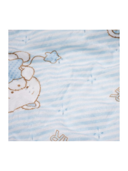 Kamtex Baby Κουβερτοπάπλωμα Κούνιας Γαλάζιο 100x120cm